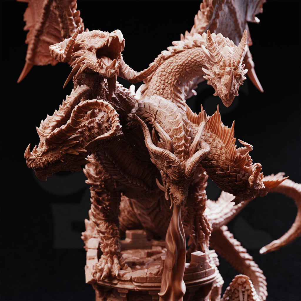 Pentelia, Mother of Dragons Miniature: 5-Headed Resin Boss, 32mm Scale