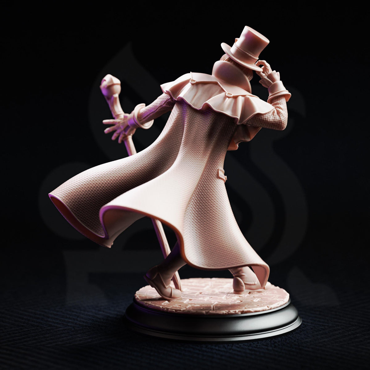 Cobalt Fairfax Professor Miniature – Transmutation Wizard TTRPG DND Resin Figurine