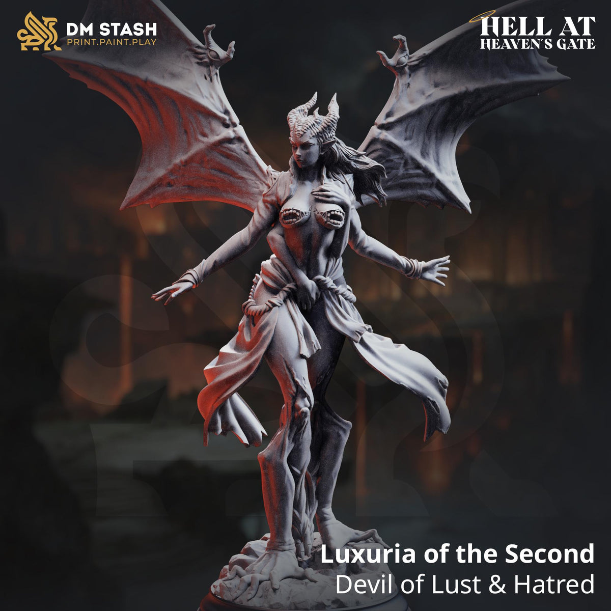 Luxuria Second Devil of Lust Hatred 16k Resin Miniature DM Stash 32mm Scale
