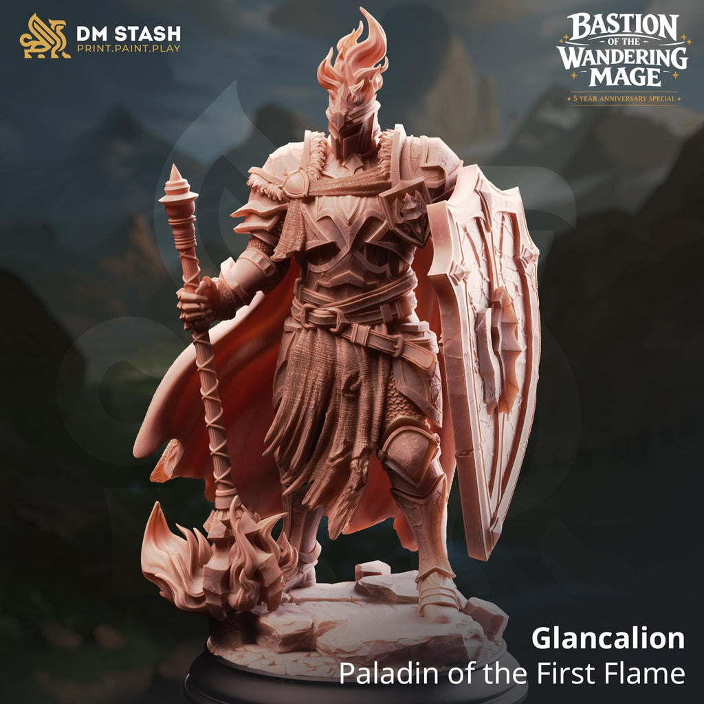 Glancalion Paladin Miniature | First Flame Hero | D&D, Pathfinder RPG Resin Figurine
