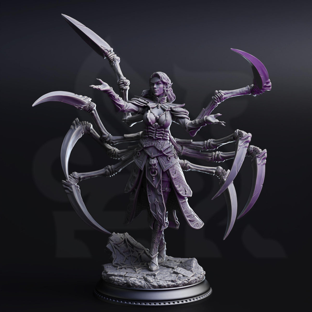 Dirthana of the Voids Embrace Ascended Spider Sorceress 16k Resin DM Stash 32mm Scale