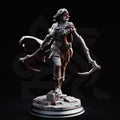 Hera Blood Rogue Miniature | D&D Rogue Assassin Hand Axe Fighter, DM Stash 32mm 75mm Unpainted Resin Tabletop RPG Display Figure