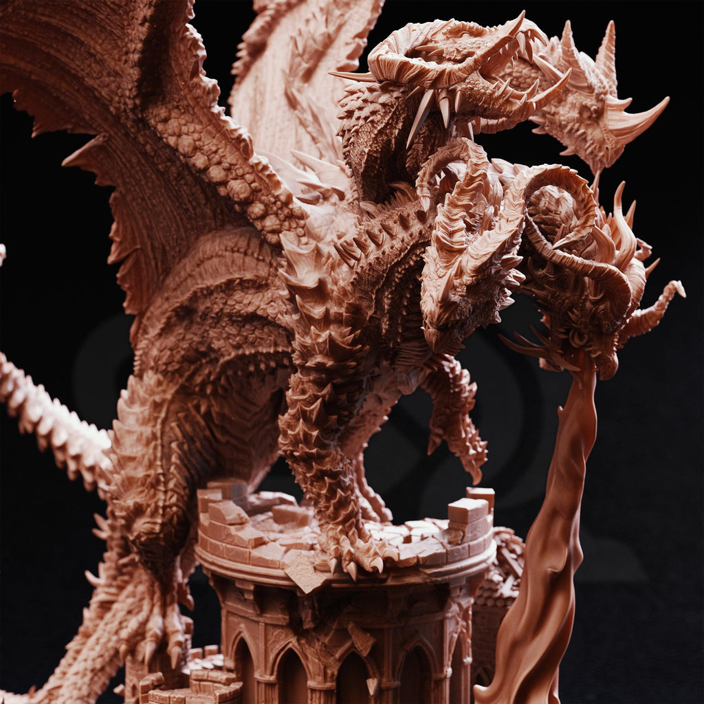 Pentelia, Mother of Dragons Miniature: 5-Headed Resin Boss, 32mm Scale