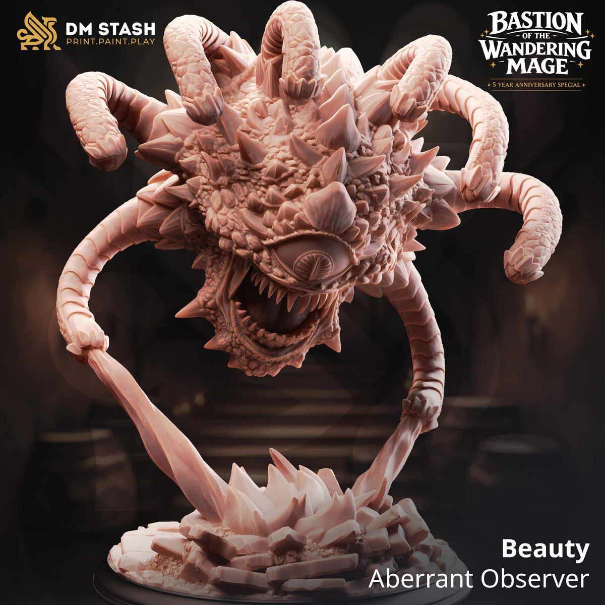 Aberrant Observer Miniature | 16K Resin Beholder Boss for D&D, Pathfinder