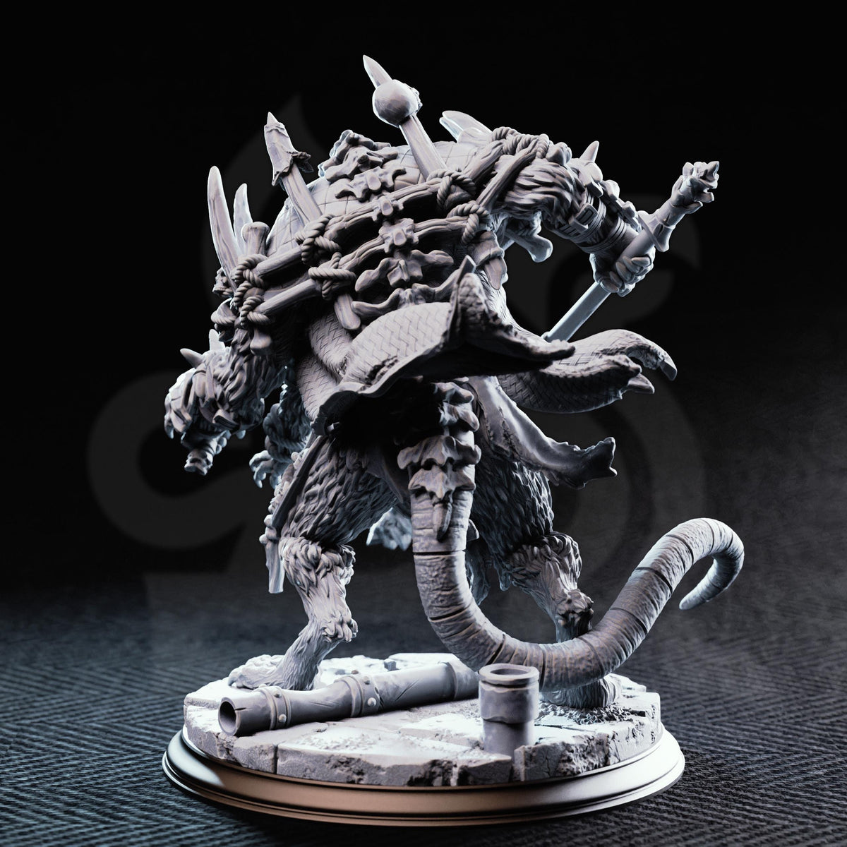 Konigsratte The Rat King | DM Stash "Welcome to the Arena" | 16K Resin Centerpiece | Large D&D Monstrosity Boss