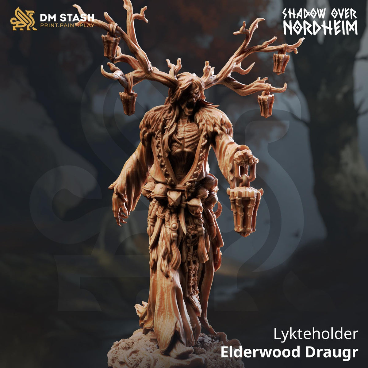 Lykteholder Elderwood Draugr Boss 16k Resin Monster DM Stash Huge 32mm Scale Enemy