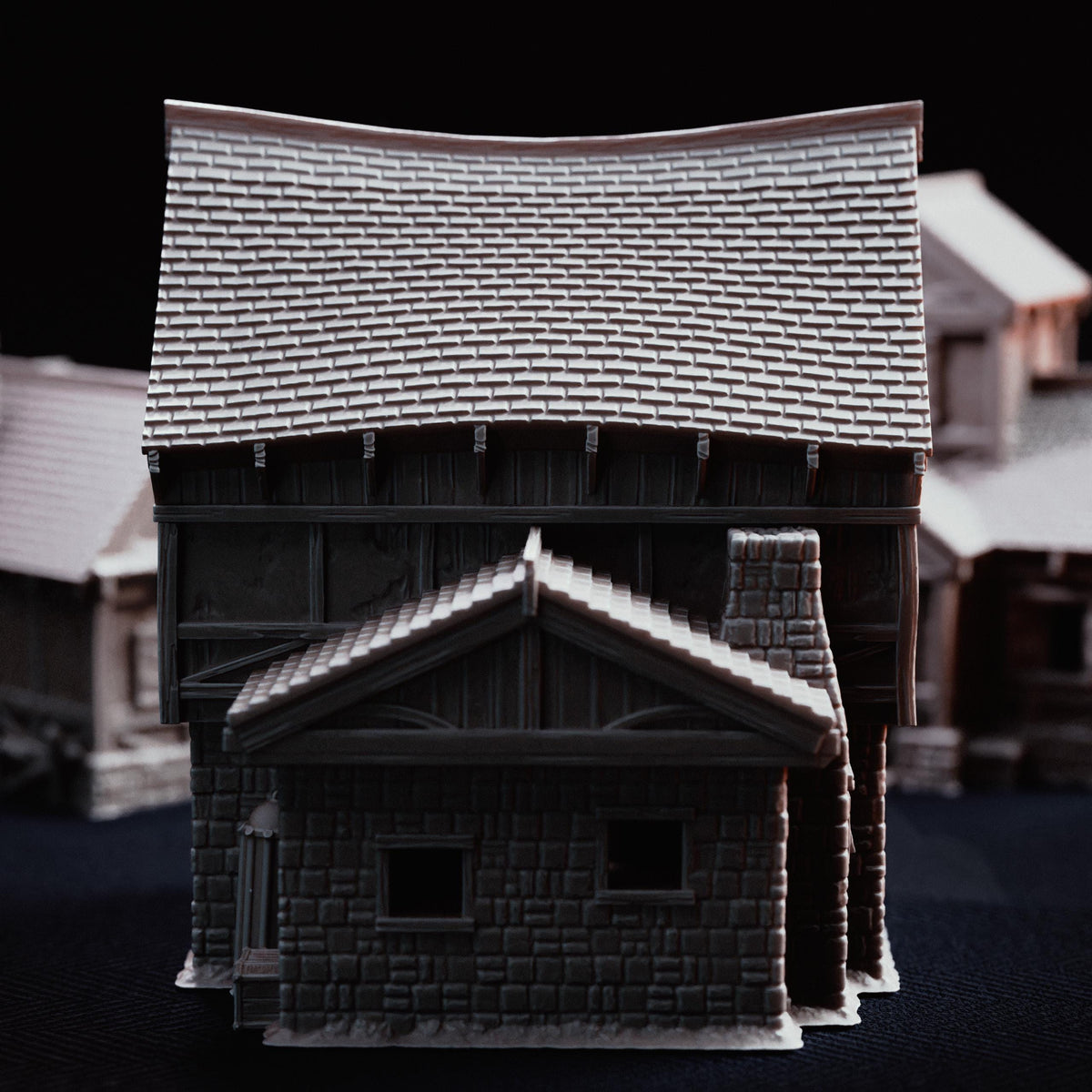 Limlight Plagued Village Terrain | Hangmans Cottage Smokers Cottage Mill D&D Scenery, DM Stash 28mm 32mm Unpainted Tabletop RPG Building