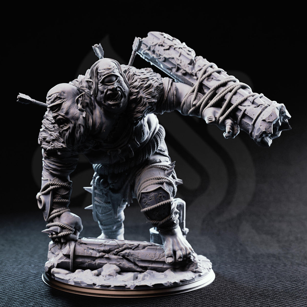 Flim and Krim Ettin Brute | DM Stash 16K Resin D&D Boss (Huge Scale)