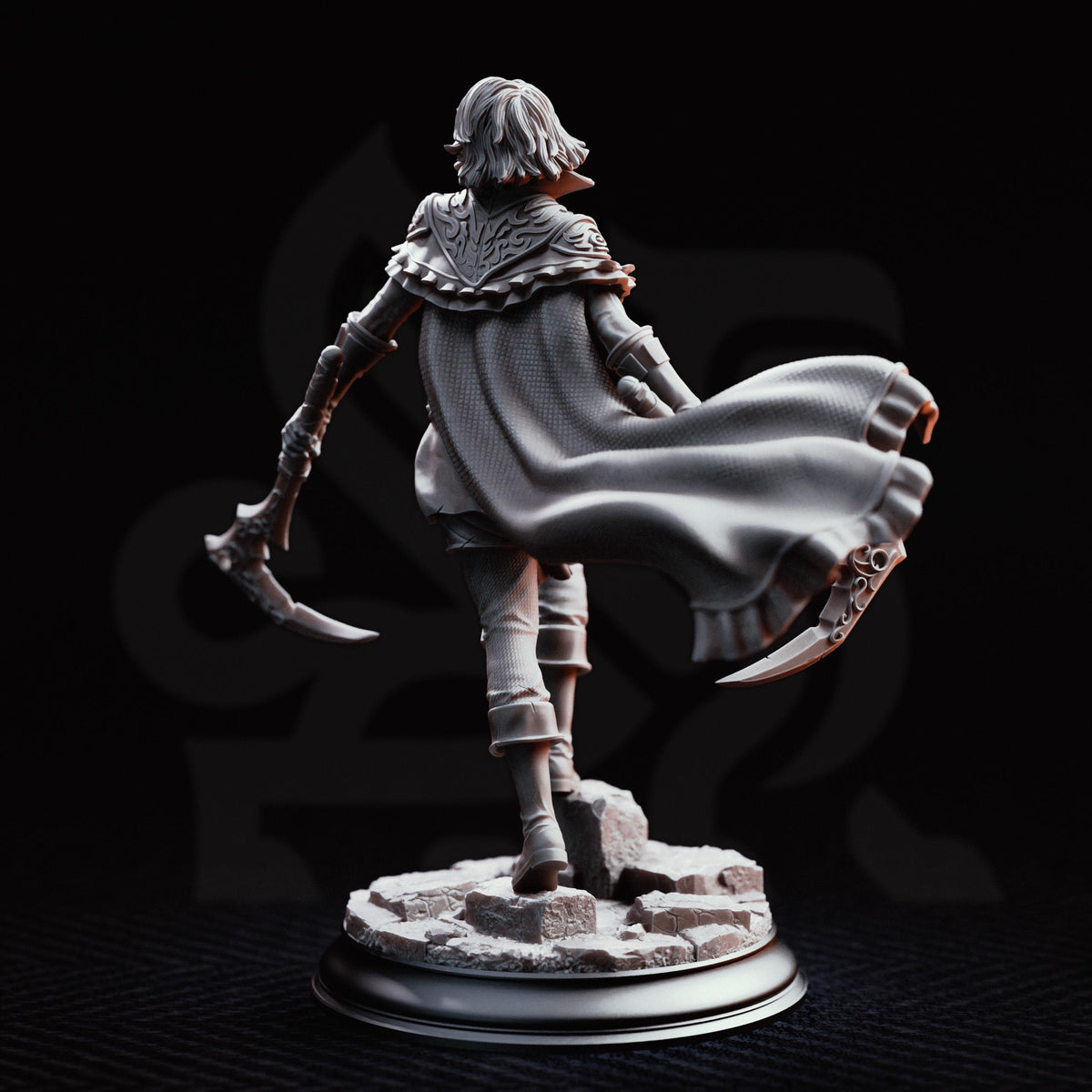 Hera Blood Rogue Miniature | D&D Rogue Assassin Hand Axe Fighter, DM Stash 32mm 75mm Unpainted Resin Tabletop RPG Display Figure