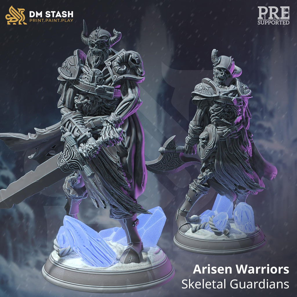 Arisen Warriors Skeletal Guardians Boss 16k Resin Monster DM Stash Huge 32mm Scale Enemy
