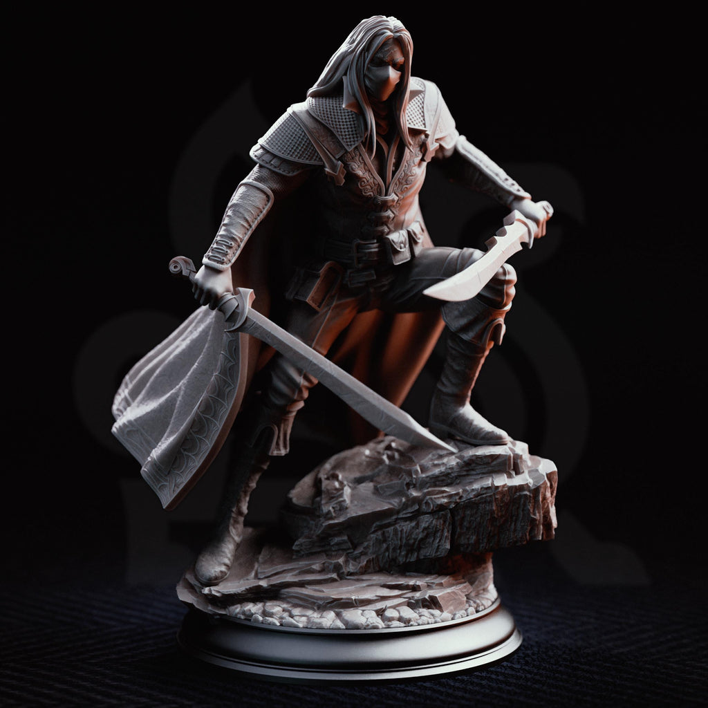 Mayor Severin Linhardt Miniature | Retired Hexhunter D&D Fighter Rogue, DM Stash 32mm 75mm Unpainted Resin Tabletop RPG Display Figure
