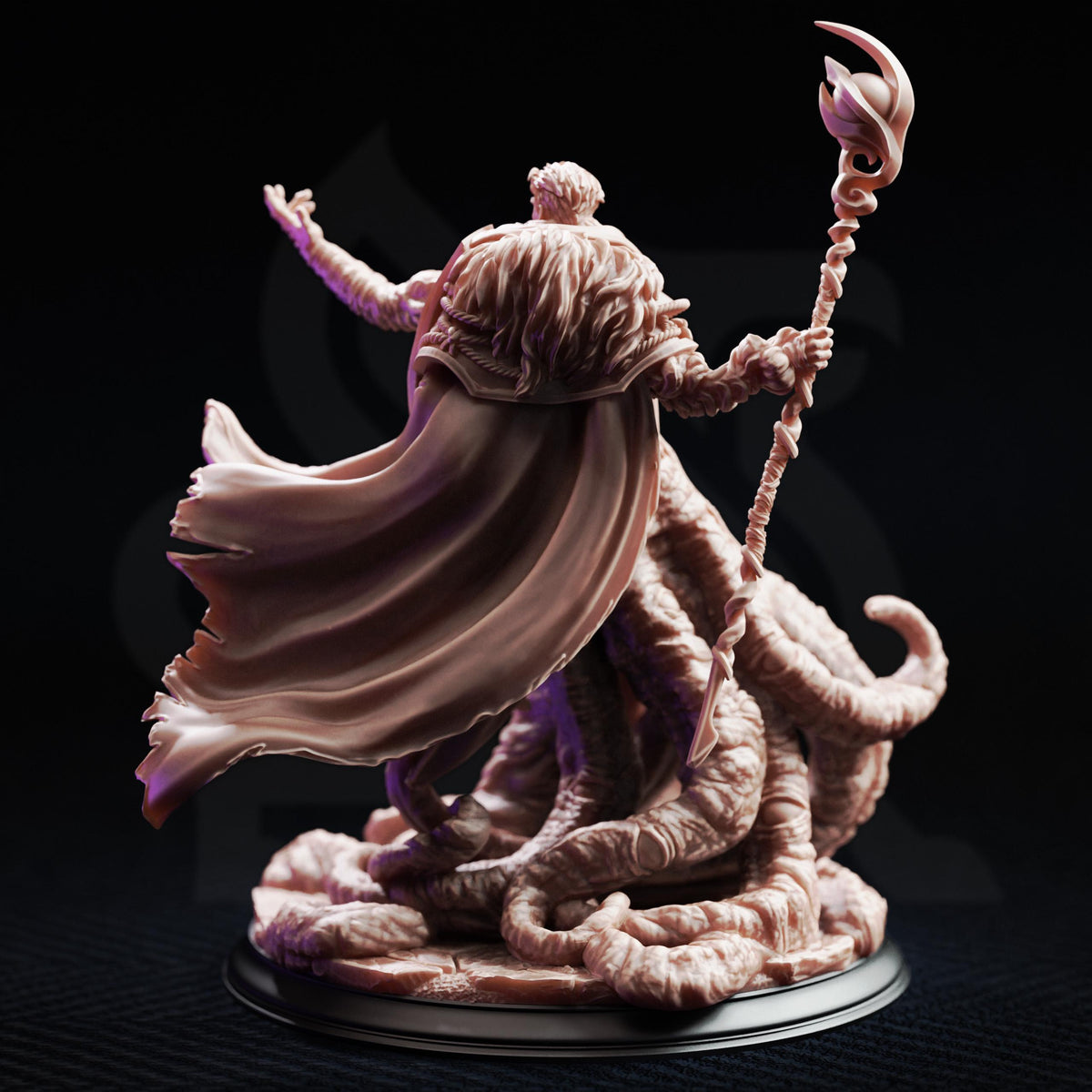 Frederik Vahlen Ascended Mini | DM Stash Professor of Progress | Alchemist Sci-Fi Fantasy Boss Miniature | 32mm Gaming 75mm Display Scale