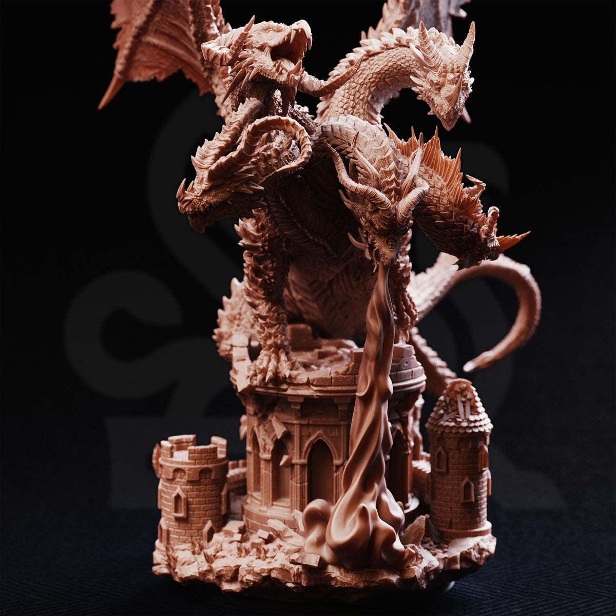 Pentelia, Mother of Dragons Miniature: 5-Headed Resin Boss, 32mm Scale