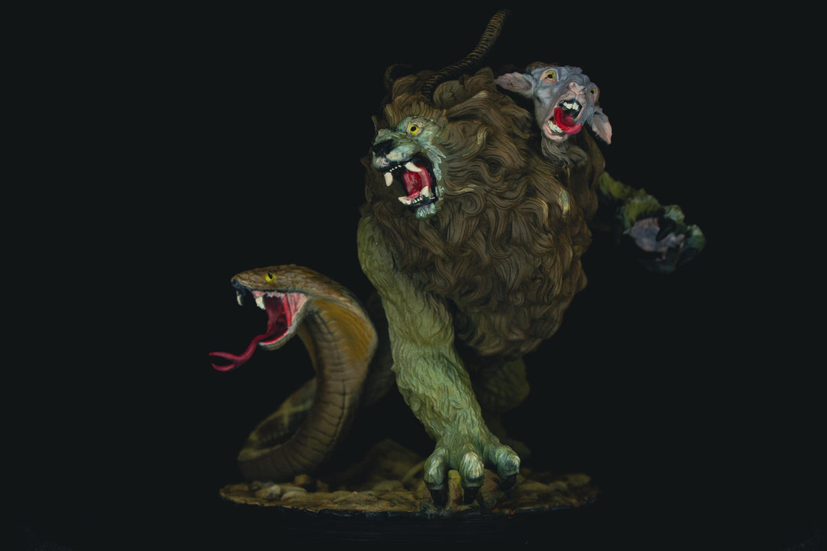 Pro Painted Chimera Miniature - Capricalion | Hand Painted Tabletop Monster, Expert Custom D&D Beast, RPG Boss Display Figure