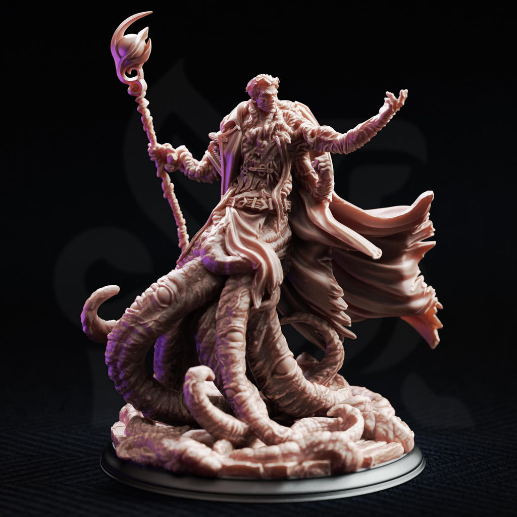 Frederik Vahlen Ascended Mini | DM Stash Professor of Progress | Alchemist Sci-Fi Fantasy Boss Miniature | 32mm Gaming 75mm Display Scale