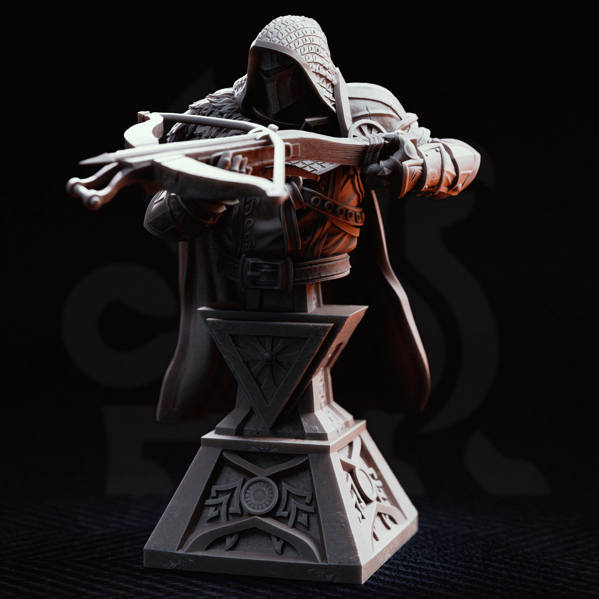 Erik of the Scarlett Road Crossbow Knight Bust Miniature | D&D Fighter Rogue Model, DM Stash Unpainted Resin Tabletop RPG Display Figure