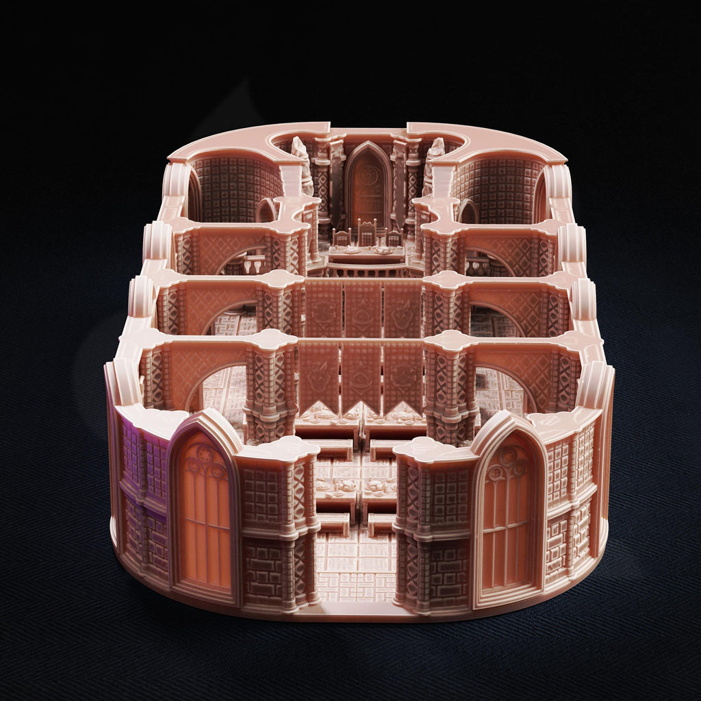 Arcane University Founders Dining Hall | DM Stash Grand Academy Terrain Set | FDM Building & Resin Scatter Props | 28mm 32mm Tabletop RPG