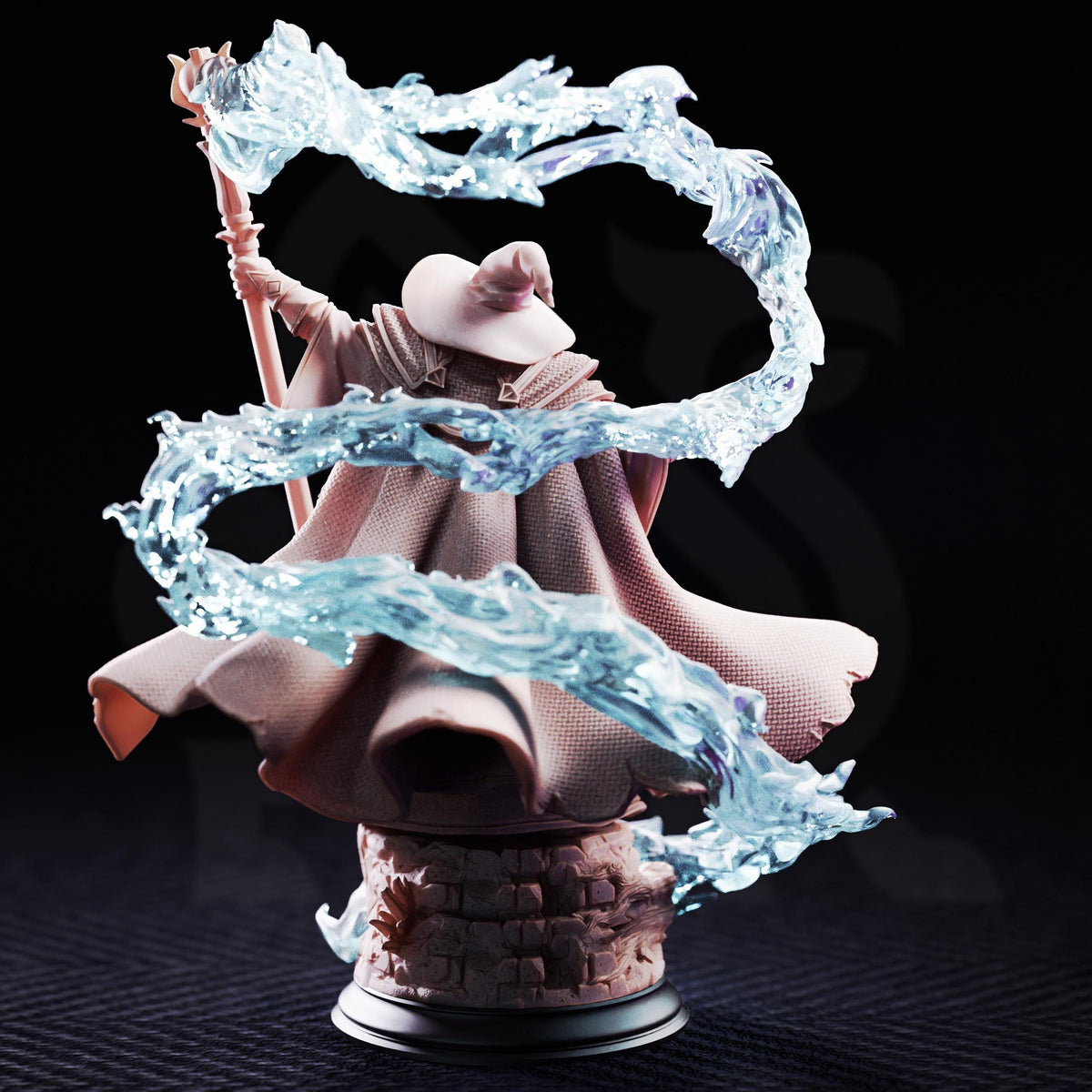 Merlin of Monmouth Elder Wizard Miniature | Tales Grimm Arcane Sorcerer D&D Figure, DM Stash 32mm 75mm Unpainted Resin RPG Display Model