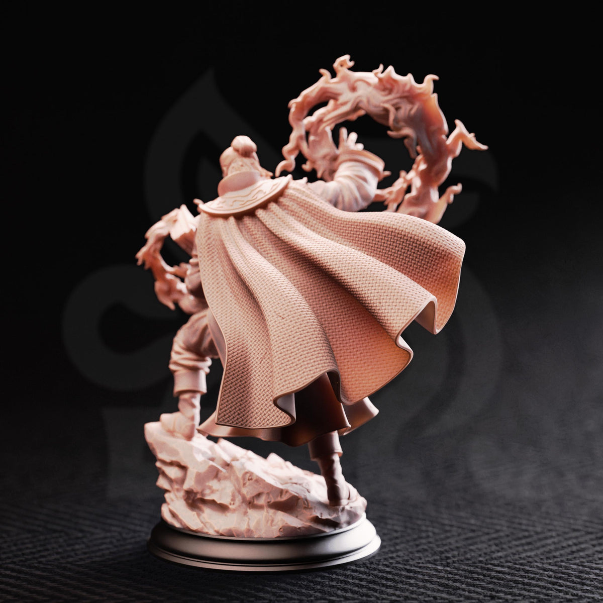Aaron Drafthold Wandering Mage Miniature | 16K Resin Wizard Hero (D&D, Pathfinder)
