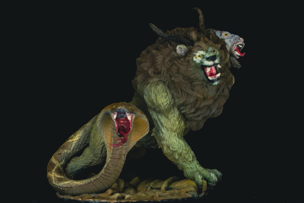 Pro Painted Chimera Miniature - Capricalion | Hand Painted Tabletop Monster, Expert Custom D&D Beast, RPG Boss Display Figure