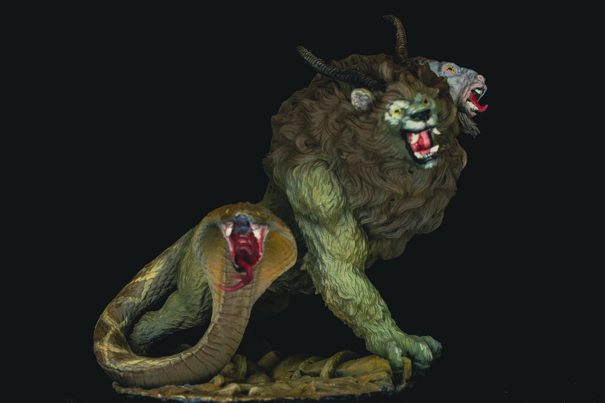 Pro Painted Chimera Miniature - Capricalion | Hand Painted Tabletop Monster, Expert Custom D&D Beast, RPG Boss Display Figure
