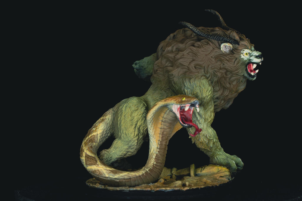 Pro Painted Chimera Miniature - Capricalion | Hand Painted Tabletop Monster, Expert Custom D&D Beast, RPG Boss Display Figure