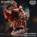 Aaron Drafthold Wandering Mage Miniature | 16K Resin Wizard Hero (D&D, Pathfinder)