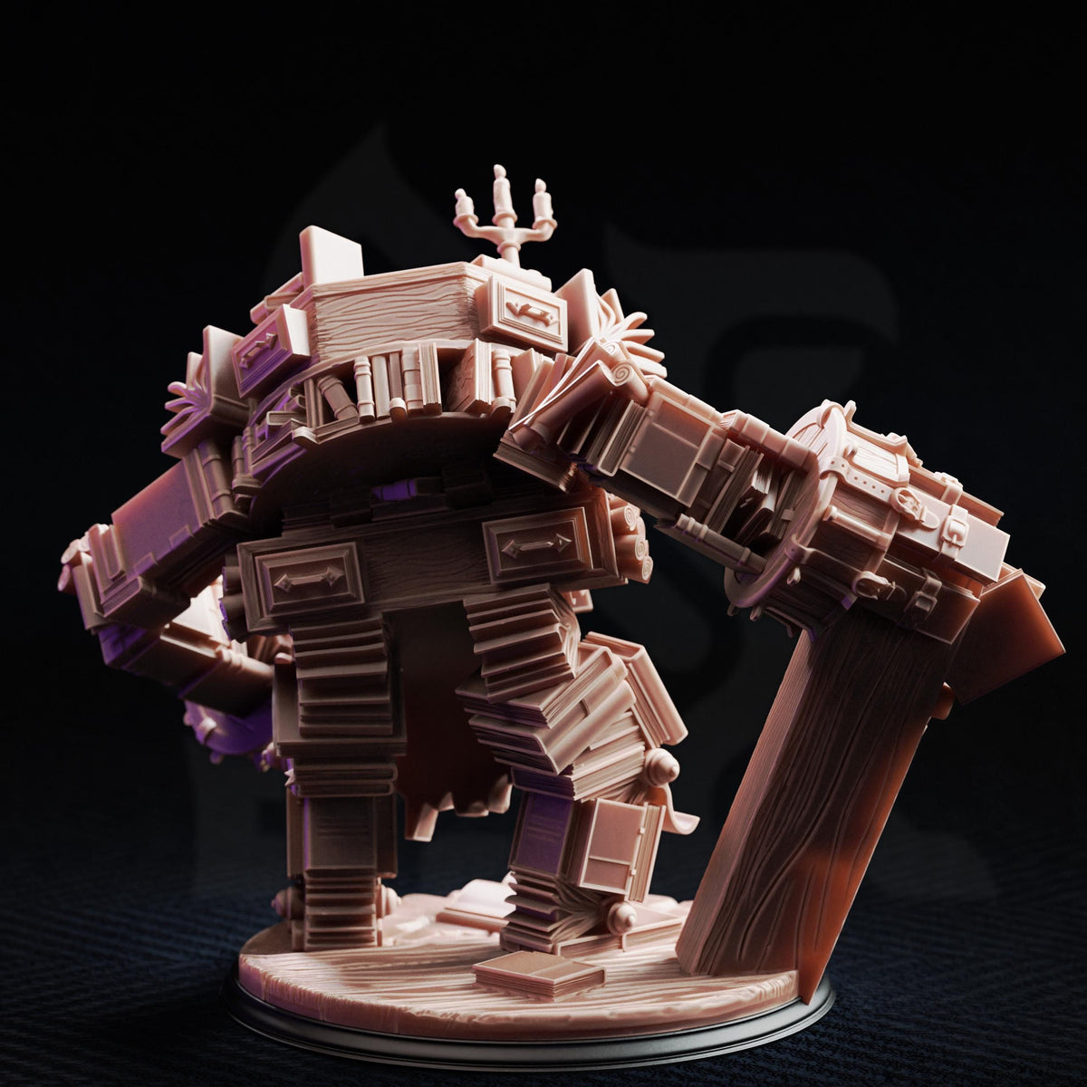 Library Golem The Forbidden Section Mini | DM Stash Arcane University | Large Book Construct Monster DND Pathfinder TTRPG Mini 32mm Scale