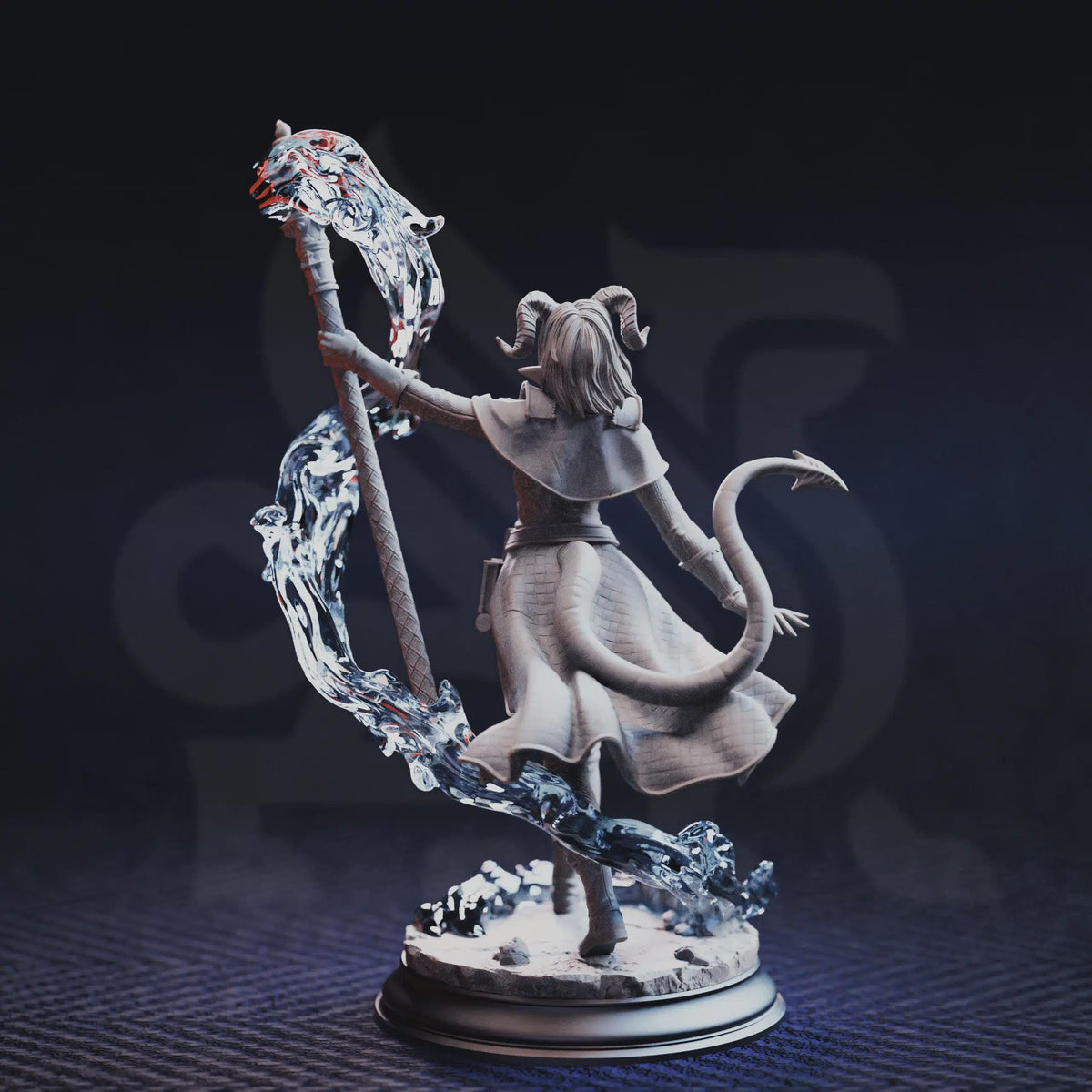 Aria The Faithful Tiefling Sorceress 16k Resin Miniature DM Stash 32mm Scale PC NPC