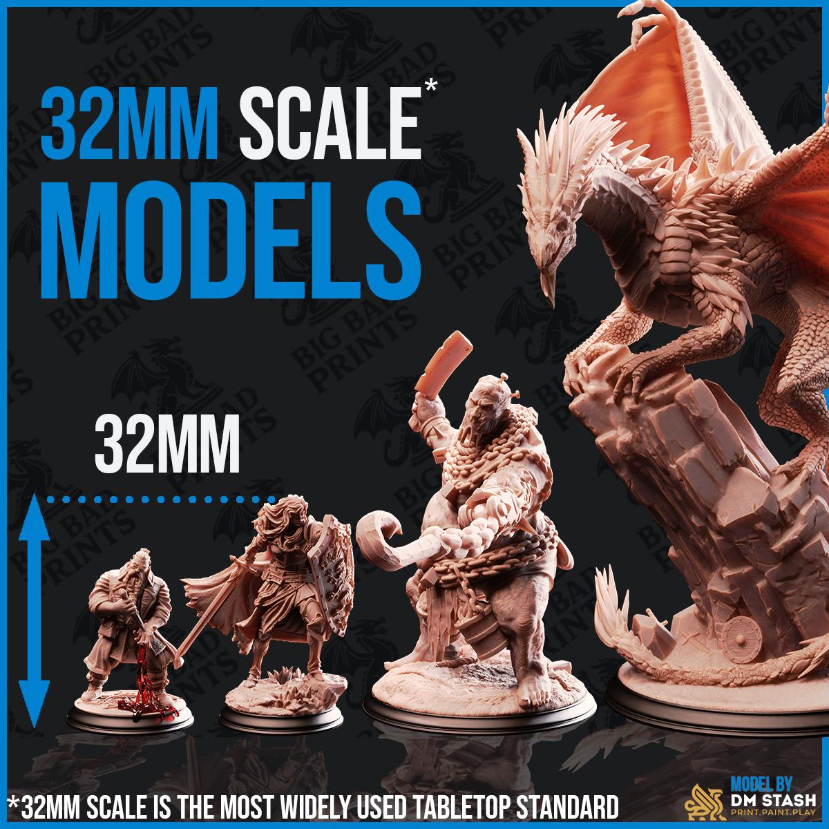 Alwine von Findros Miniature Elite Marine Knight Paladin Fighter D&D Figure, DM Stash 32mm 75mm Unpainted Resin Tabletop RPG Display Figure