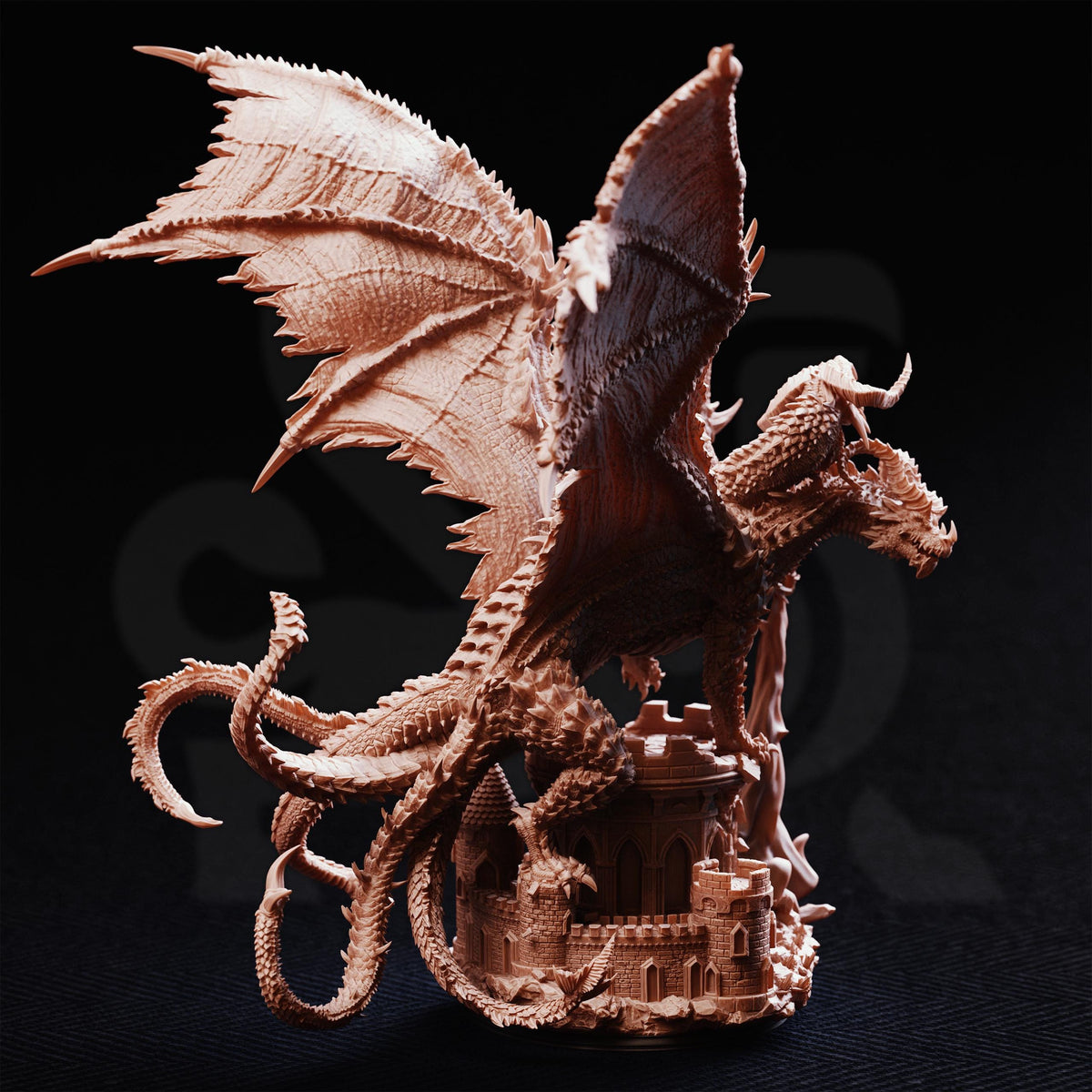 Pentelia, Mother of Dragons Miniature: 5-Headed Resin Boss, 32mm Scale