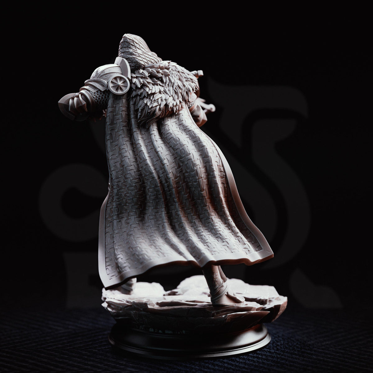Erik of the Scarlett Road Miniature | Crossbow Knight D&D Fighter Rogue, Front Shield Options, 32mm 75mm Unpainted RPG Display Figure