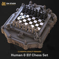 DM Stash Liturium War Chess Set | Custom 3D Printed Resin Miniatures & Massive Board | Premium Tabletop Fantasy Chess Set