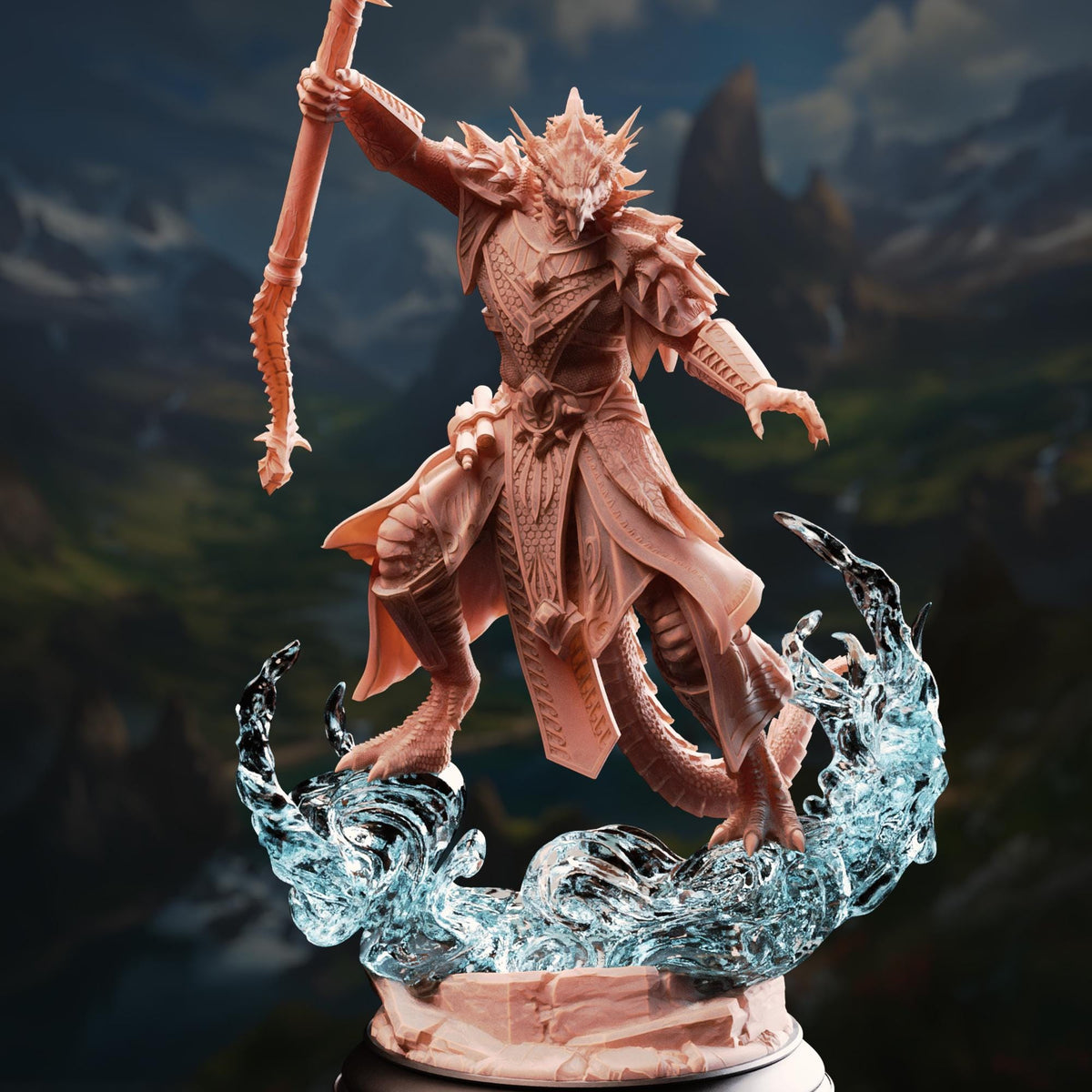 Artizak Stormscale Dragonborn Miniature | Chaos Sorcerer, Warlock, Wizard D&D Figure