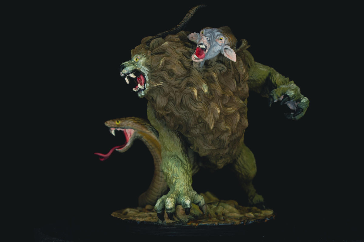 Pro Painted Chimera Miniature - Capricalion | Hand Painted Tabletop Monster, Expert Custom D&D Beast, RPG Boss Display Figure