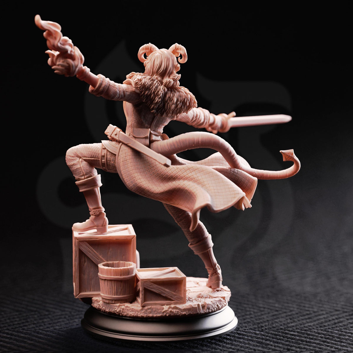 Octavia Resistance Fighter Miniature | Human Warrior, Rogue, Rebel Hero | D&D, Pathfinder RPG