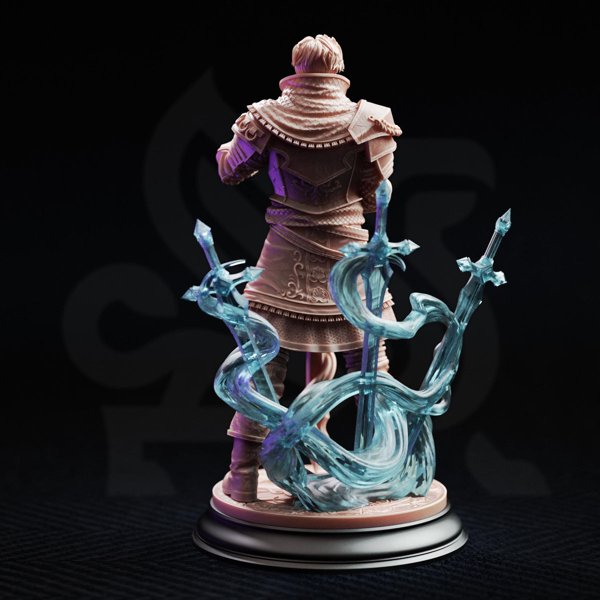 Felix Droste Battlemage Mini | DM Stash Arcane University | Clear Sword Option Hexblade Eldritch Knight Miniature | 32mm Gaming 75mm Display