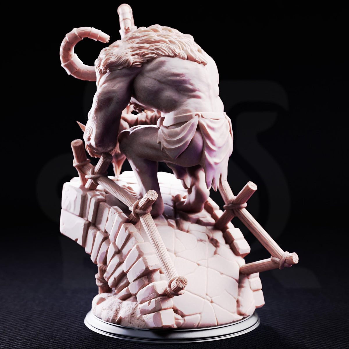 Little John Bridge Troll Miniature | Tales Grimm Monster Ogren D&D Figure, DM Stash Unpainted Resin RPG Display Model