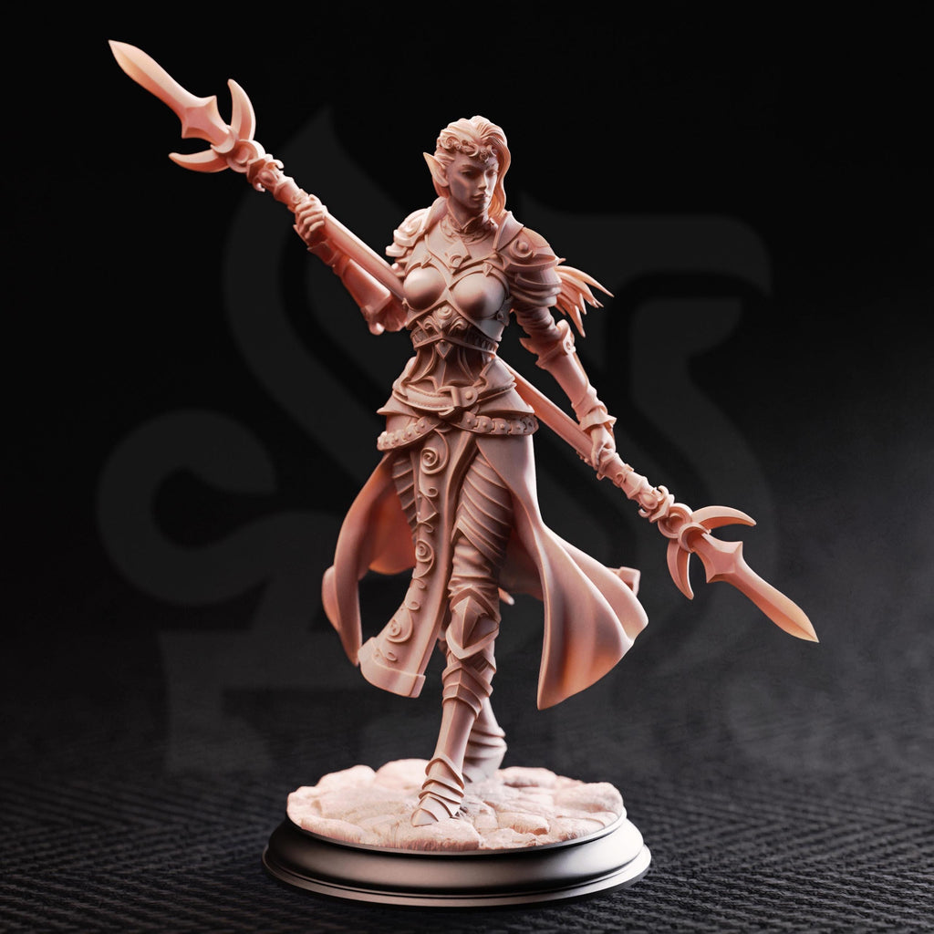 Ninera Glynvari Elf Miniature | Rogue Assassin, Bladesinger (16K Resin Print)