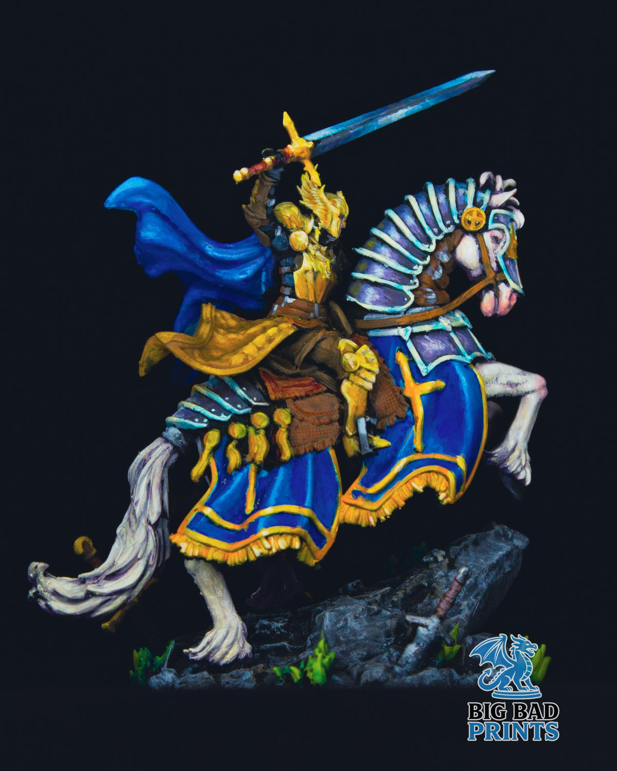 Hand-Painted Jeanne Du Lac Miniature – NMM Knight of Justice, 32mm Scale - Professional exhibition piece