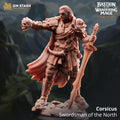 Corsicus Swordsman Miniature | Northern Warrior, Fighter, Barbarian RPG Figure