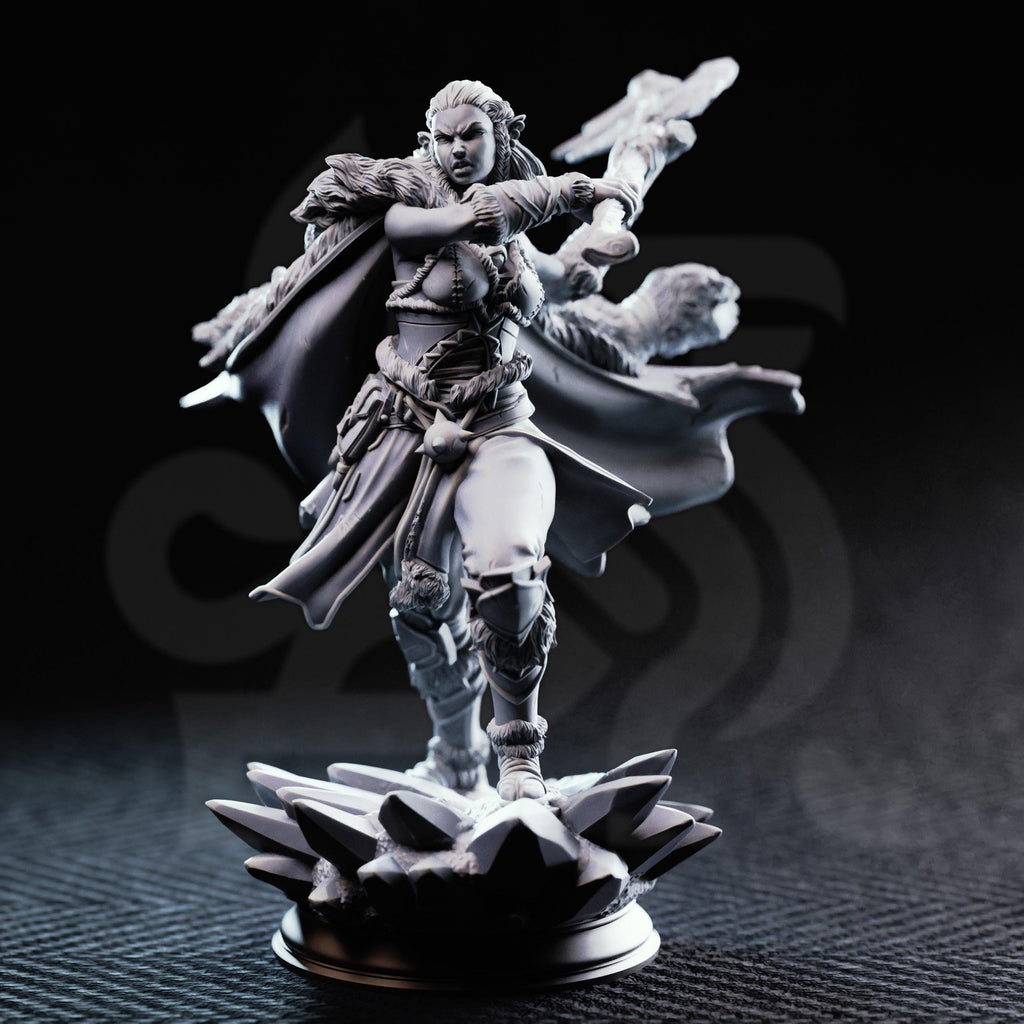 Ice-Heart Colossal Barbarian Sorcerer Miniature | 16K Resin D&D Goliath DM Stash