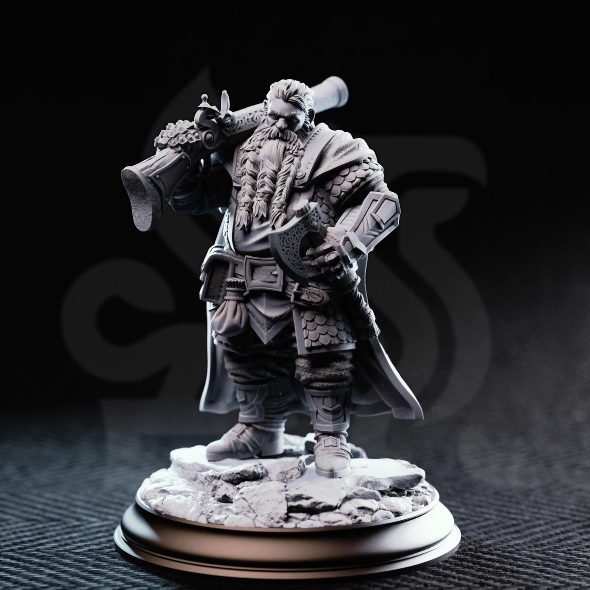 Nilyerg Sureshot Dwarven Marksman | DM Stash 16K Resin Miniature (32mm Scale)