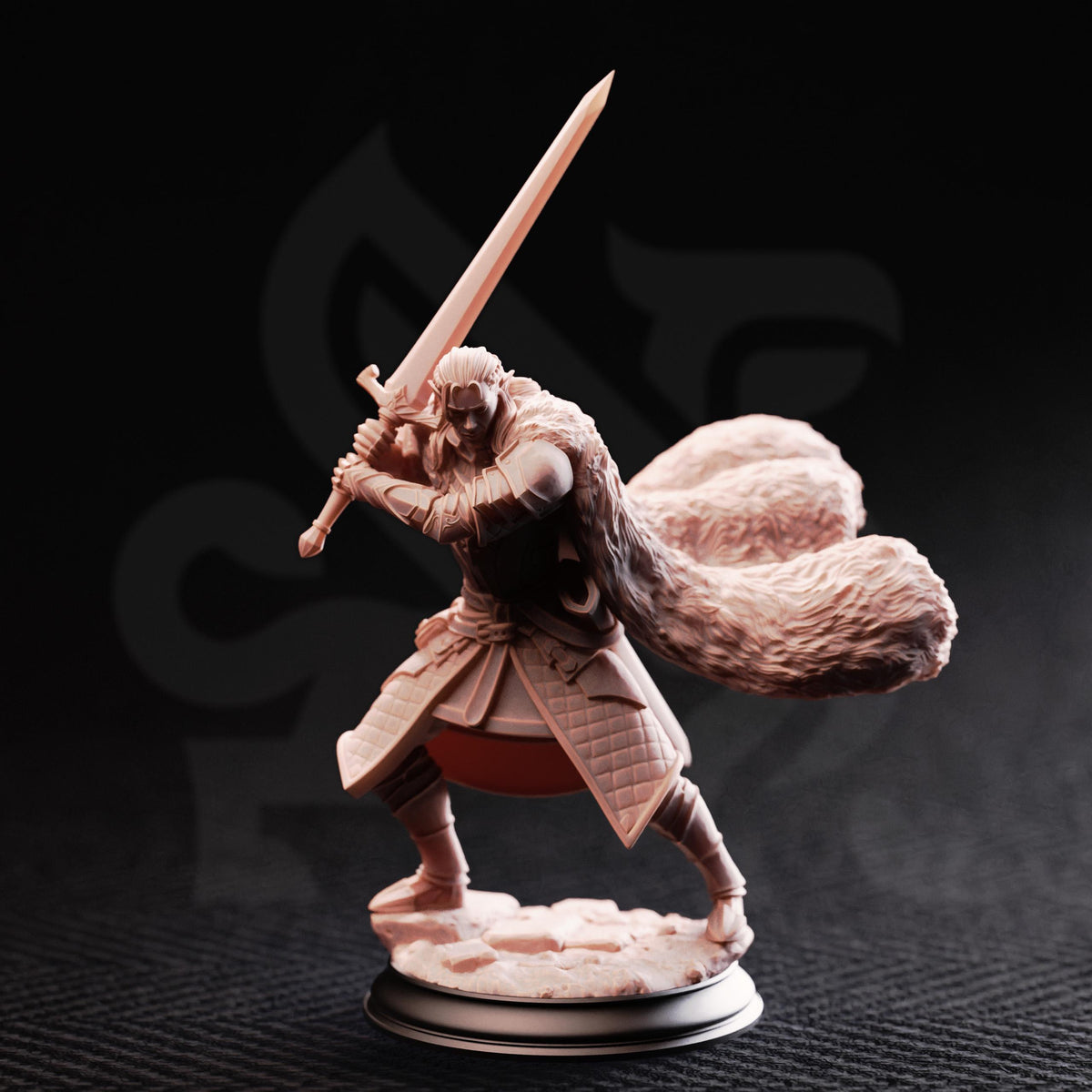 Harias Elven Fighter Miniature | DM Stash Resin Paladin, Knight D&D Pathfinder
