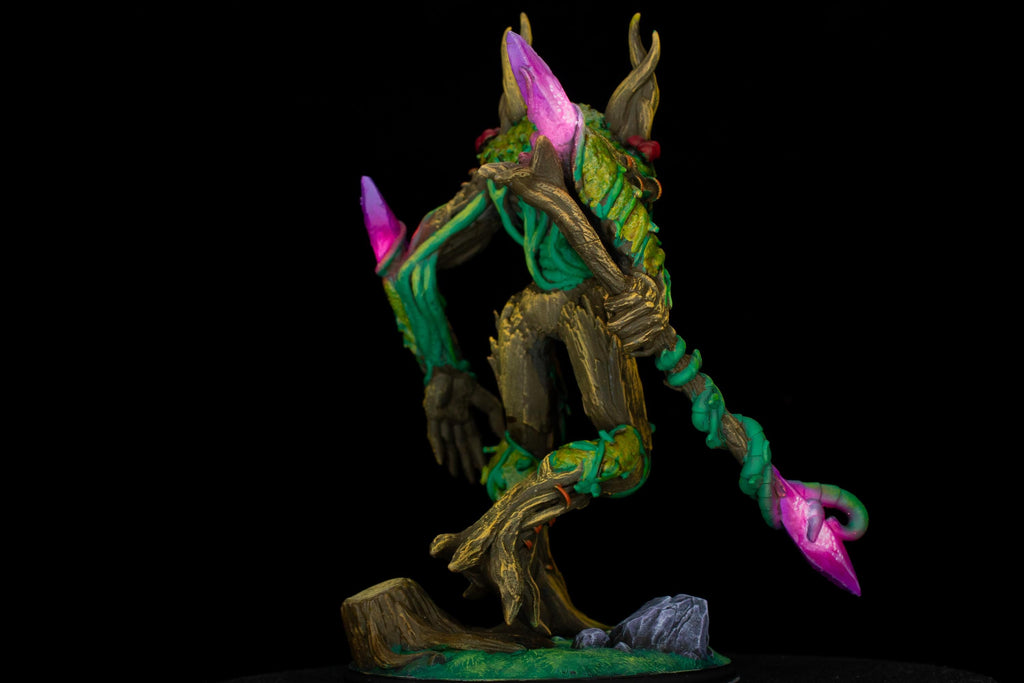 Evarak Treant of Duskweave Miniature | Pro Painted UV Glowing TTRPG Display Monster | 16k Resin Print &Paint by Big Bad Prints