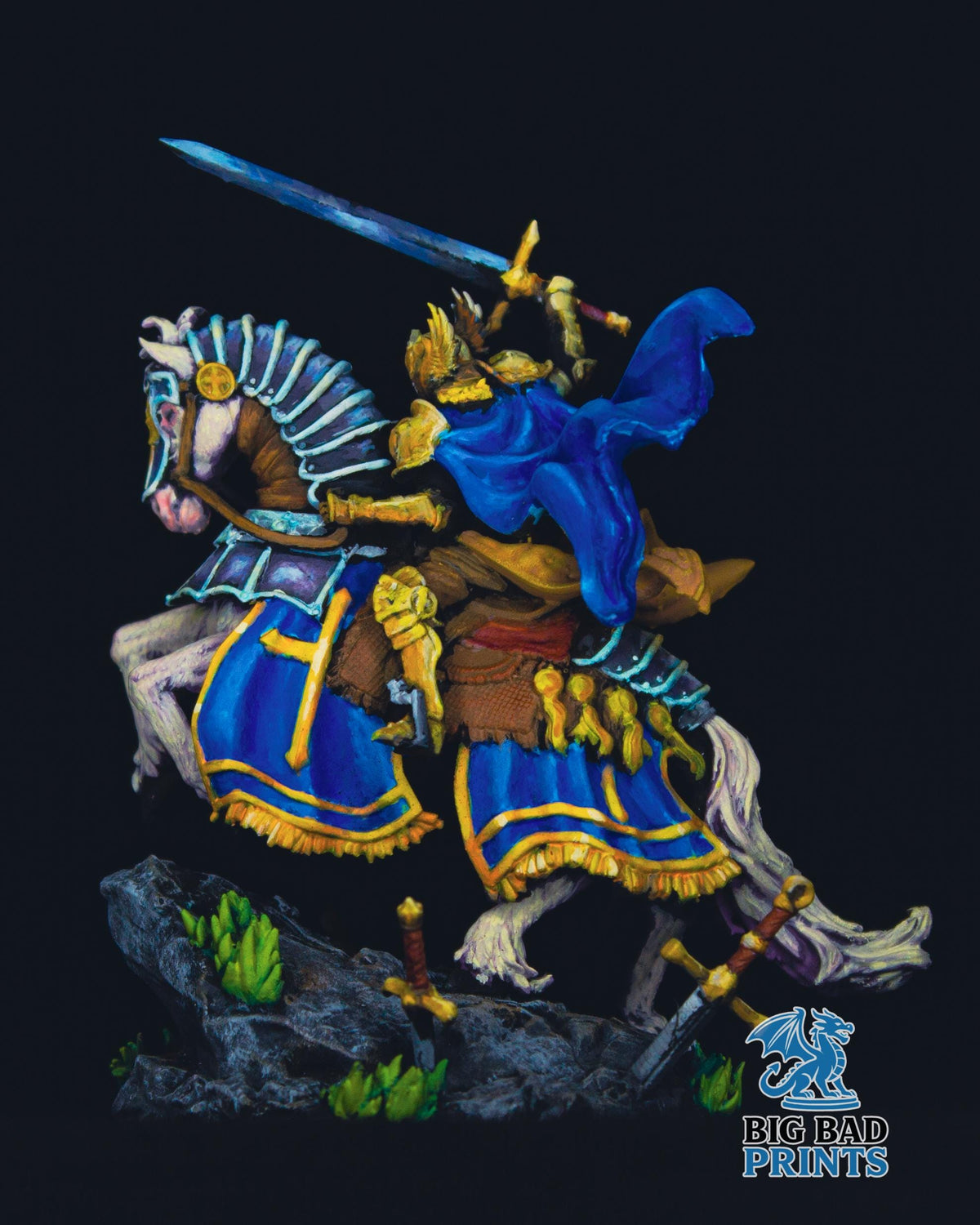 Hand-Painted Jeanne Du Lac Miniature – NMM Knight of Justice, 32mm Scale - Professional exhibition piece