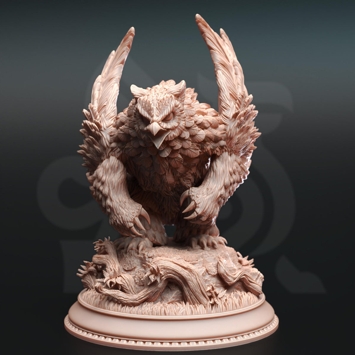 Northern Masked Owlbear Boss: 16k Resin Miniature (32mm Scale)