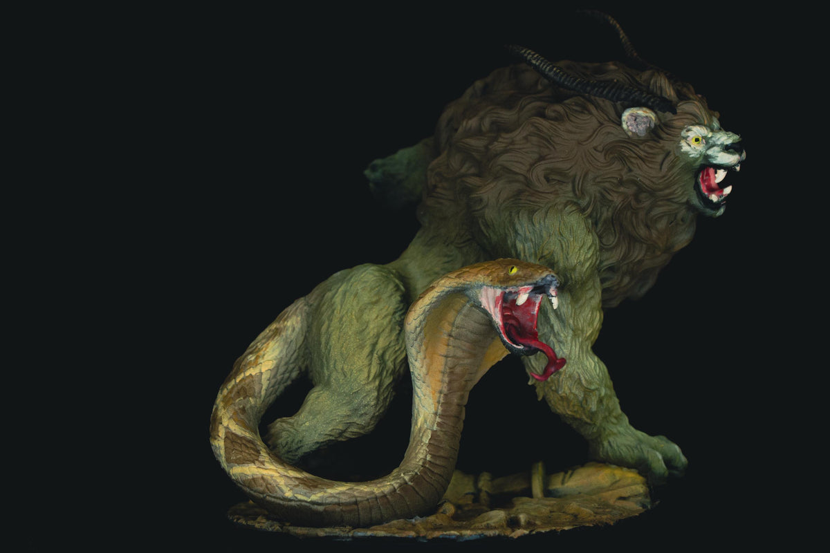Pro Painted Chimera Miniature - Capricalion | Hand Painted Tabletop Monster, Expert Custom D&D Beast, RPG Boss Display Figure
